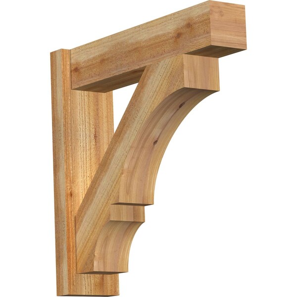 Ekena Millwork Balboa Block Rough Sawn Outlooker, Western Red Cedar, 6"W x 24"D x 24"H OUT06X24X24BOA05RWR - main
